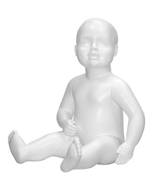 Bébé cheveux sculptés blanc  ESB1